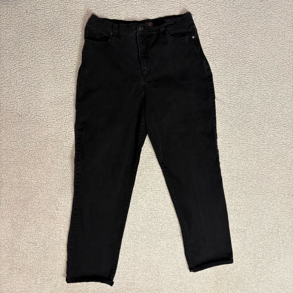 Gloria Vanderbilt Amanda Women's‎ Size 14 Black Jeans High Rise Straight Classi